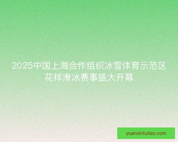 2025中国上海合作组织冰雪体育示范区花样滑冰赛事盛大开幕